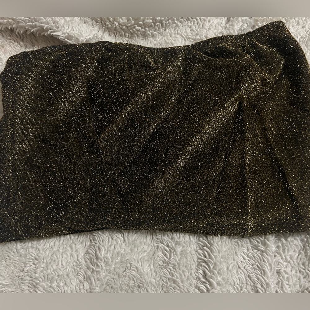 Windsor Black and Gold Shimmer Bandeau Top